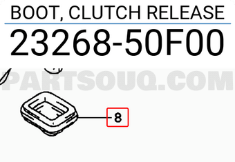 Suzuki 2326850F00 BOOT, CLUTCH RELEASE