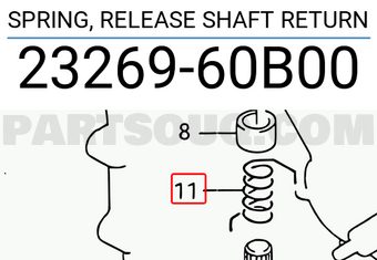 Suzuki 2326960B00 SPRING, RELEASE SHAFT RETURN