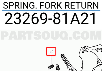 Suzuki 2326981A21 SPRING, FORK RETURN