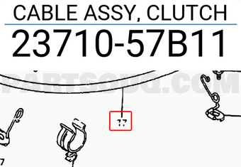 Suzuki 2371057B11 CABLE ASSY, CLUTCH