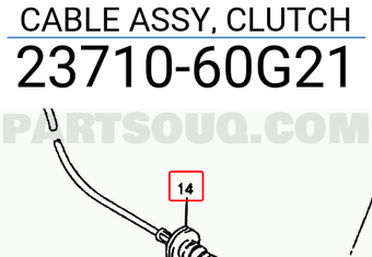 Suzuki 2371060G21 CABLE ASSY, CLUTCH