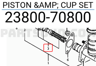Suzuki 2380070800 PISTON & CUP SET
