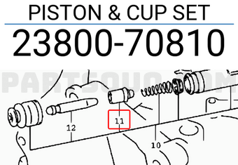 Suzuki 2380070810 PISTON & CUP SET