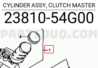 Suzuki 2381054G00 CYLINDER ASSY, CLUTCH MASTER