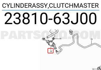 Suzuki 2381063J00 CYLINDERASSY,CLUTCHMASTER