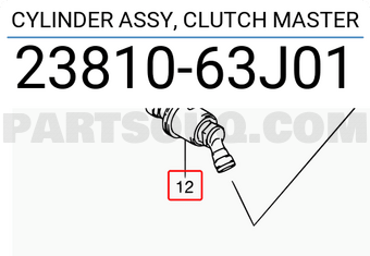 Suzuki 2381063J01 CYLINDER ASSY, CLUTCH MASTER