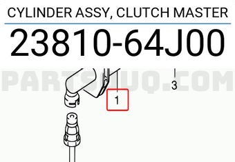 Suzuki 2381064J00 CYLINDER ASSY, CLUTCH MASTER
