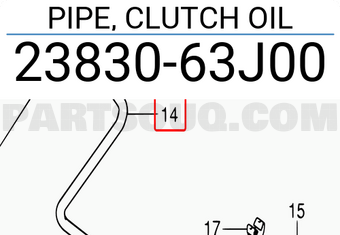 Suzuki 2383063J00 PIPE, CLUTCH OIL