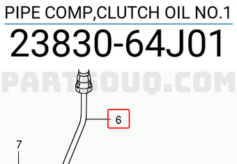 Suzuki 2383064J01 PIPE COMP,CLUTCH OIL NO.1