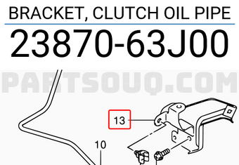 Suzuki 2387063J00 BRACKET, CLUTCH OIL PIPE