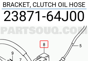 Suzuki 2387164J00 BRACKET, CLUTCH OIL HOSE