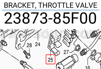 Suzuki 2387385F00 BRACKET, THROTTLE VALVE