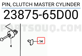 Suzuki 2387565D00 PIN, CLUTCH MASTER CYLINDER