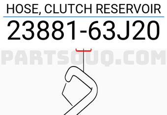 Suzuki 2388163J20 HOSE, CLUTCH RESERVOIR