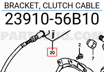 Suzuki 2391056B10 BRACKET, CLUTCH CABLE