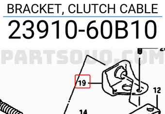 Suzuki 2391060B10 BRACKET, CLUTCH CABLE