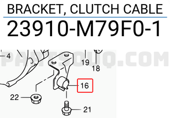 Suzuki 23910M79F01 BRACKET, CLUTCH CABLE