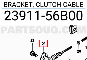 Suzuki 2391156B00 BRACKET, CLUTCH CABLE