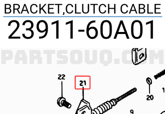 Suzuki 2391160A01 BRACKET,CLUTCH CABLE