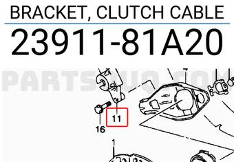 Suzuki 2391181A20 BRACKET, CLUTCH CABLE