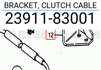 Suzuki 2391183001 BRACKET, CLUTCH CABLE