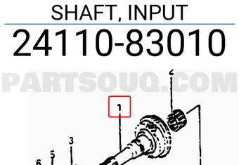 Suzuki 2411083010 SHAFT, INPUT