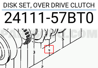 Suzuki 2411157BT0 DISK SET, OVER DRIVE CLUTCH
