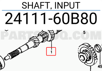 Suzuki 2411160B80 SHAFT, INPUT