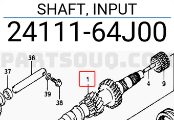Suzuki 2411164J00 SHAFT, INPUT