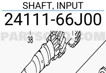 Suzuki 2411166J00 SHAFT, INPUT
