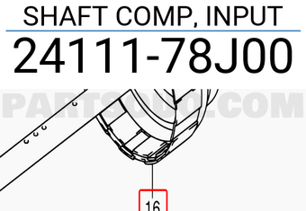 Suzuki 2411178J00 SHAFT COMP, INPUT