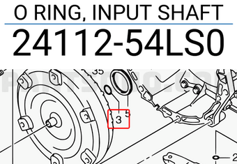 Suzuki 2411254LS0 O RING, INPUT SHAFT