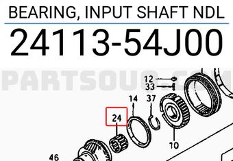 Suzuki 2411354J00 BEARING, INPUT SHAFT NDL