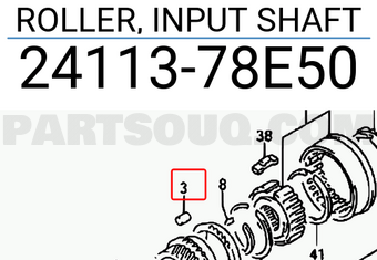 Suzuki 2411378E50 ROLLER, INPUT SHAFT