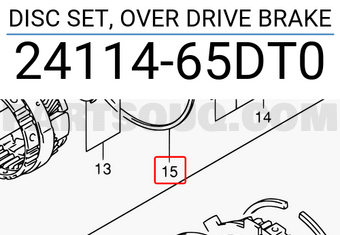 Suzuki 2411465DT0 DISC SET, OVER DRIVE BRAKE