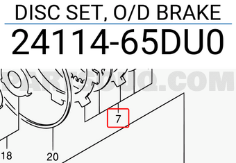 Suzuki 2411465DU0 DISC SET, O/D BRAKE