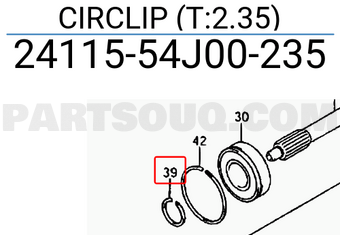 Suzuki 2411554J00235 CIRCLIP (T:2.35)
