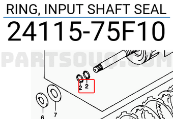 Suzuki 2411575F10 RING, INPUT SHAFT SEAL