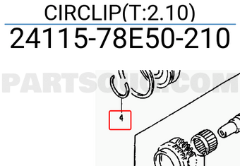 Suzuki 2411578E50210 CIRCLIP(T:2.10)