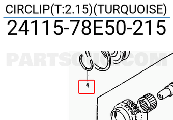 Suzuki 2411578E50215 CIRCLIP(T:2.15)(TURQUOISE)