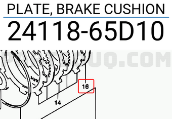Suzuki 2411865D10 PLATE, BRAKE CUSHION