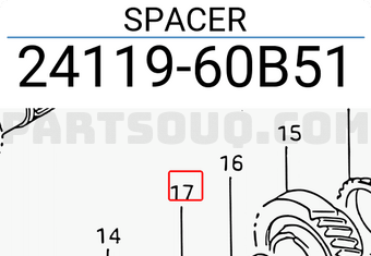 Suzuki 2411960B51 SPACER