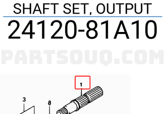 Suzuki 2412081A10 SHAFT SET, OUTPUT