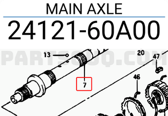 Suzuki 2412160A00 MAIN AXLE