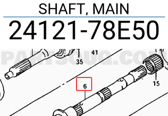 Suzuki 2412178E50 SHAFT, MAIN