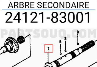 Suzuki 2412183001 ARBRE SECONDAIRE