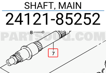Suzuki 2412185252 SHAFT, MAIN