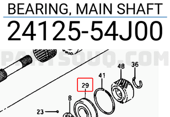 Suzuki 2412554J00 BEARING, MAIN SHAFT