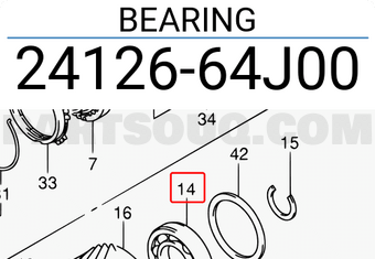 Suzuki 2412664J00 BEARING