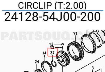 Suzuki 2412854J00200 CIRCLIP (T:2.00)